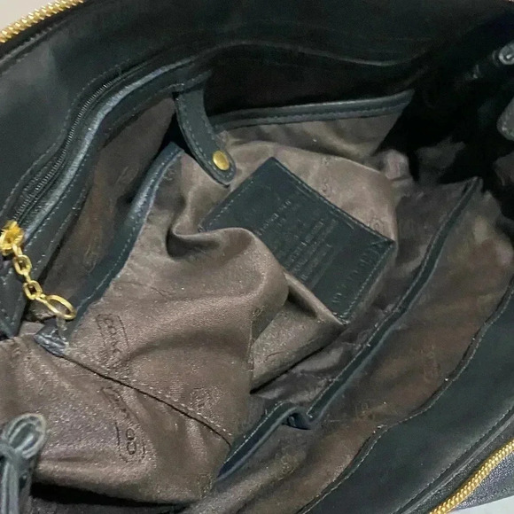 Coach vintage black leather satchel handbag - Picture 11 of 12